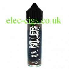 Image shows a bottle of Apple and Berries 50 ML E-Liquid by Killer