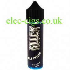 image shows a bottle of Blue Crystal 50 ML E-Liquid by Killer