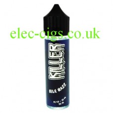image shows a bottle of Blue Razz 50 ML E-Liquid by Killer