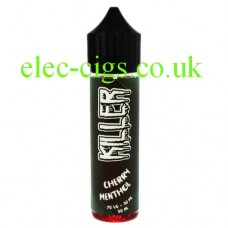image shows a bottle of Cherry Menthol 50 ML E-Liquid by Killer