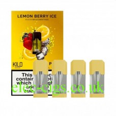Lemon Berry Ice 20 MG Nicotine Salt Pods x 4 by Kilo
