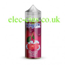 Image is of a red labelled bottle with two cherries on it it containing Kingston 100 ML Chill Range 70-30 Cherry Chill E-Liquid  