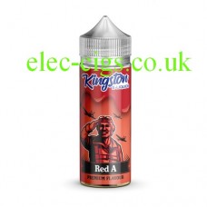 A red labelled bottle with a man with a flying helmet on containing Kingston 100 ML Zingberry Range 70-30 Red A E-Liquid 
