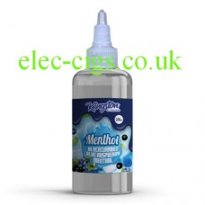 image shows a bottle of Blackcurrant, Blue Raspberry Menthol 500 ML E-Liquid by Kingston