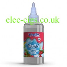 image shows a bottle of Tropical Fruits & Berries Menthol 500 ML E-Liquid by Kingston