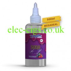 A massive bottle of Vinberry Soda 500 ML E-Liquid by Kingston