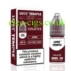 Lost Temple 10ML Nicotine Salt Vape E-Liquid Cola Ice from only £2.25