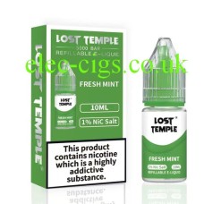 Lost Temple 10ML Nicotine Salt Vape E-Liquid Fresh Mint from only £2.25