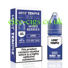 Lost Temple 10ML Nicotine Salt Vape E-Liquid Mixed Berries from only £2.25