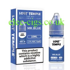Lost Temple 10ML Nicotine Salt Vape E-Liquid Mr Blue from only £2.25