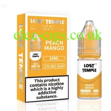 Lost Temple 10ML Nicotine Salt Vape E-Liquid Peach Mango from only £2.25