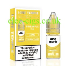 Lost Temple 10ML Nicotine Salt Vape E-Liquid Pineapple Ice from only £2.25