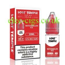 Lost Temple 10ML Nicotine Salt Vape E-Liquid Watermelon Ice from only £2.25