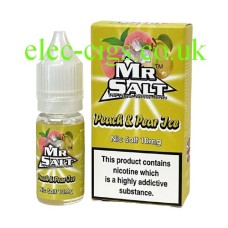 Image os of Peach and Pear Ice 10 ML Nicotine Salt E-Liquid by Mr Salt