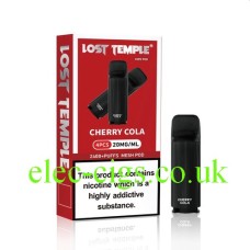 Cherry Cola Four Pod Pack for the Lost Temple Vape Pen 