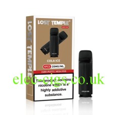 Image shows Cola Ice Four Pod Pack for the Lost Temple Vape Pen 