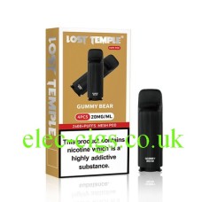 Image shows Gummy Bear Four Pod Pack for the Lost Temple Vape Pen 