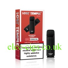 Image shows Rainbow Candy Four Pod Pack for the Lost Temple Vape Pen 