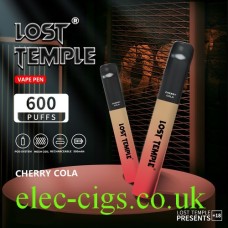 Image shows two Lost Temple Vape Pen Pod System Cherry Cola