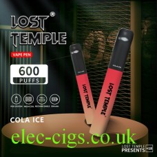 Image shows two Lost Temple Vape Pen Pod System Cola Ice