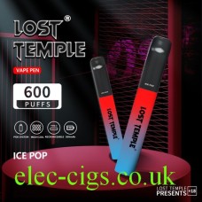Image shows two Lost Temple Vape Pen Pod System Ice Pop