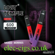 Image shows two Lost Temple Vape Pen Pod System Mixed Berries