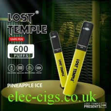 Image shows two Lost Temple Vape Pen Pod System Pineapple Ice