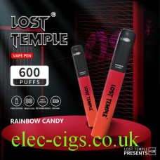 Image shows two Lost Temple Vape Pen Pod System Rainbow Candy