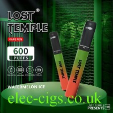 Image shows two Lost Temple Vape Pen Pod System Watermelon Ice