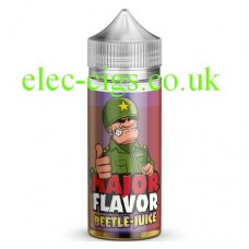 Image of a bottle of Major Flavor Beetle-Juice 100 ML E-Liquid on a white background