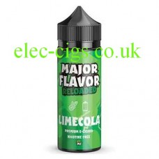 image of a bottle of Major Flavor Reloaded Lime Cola 100 ML E-Liquid