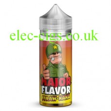 image of a bottle of Major Flavor Straw-Nana 100 ML E-Liquid