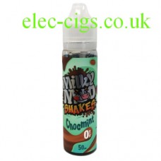 Image shows a bottle of Chocmint Shake 50 ML E-Liquid by Milky Moo Shakes