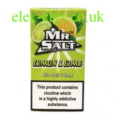 Lemon and Lime 10 ML Nicotine Salt E-Liquid by Mr Salt FROM ONLY £1.99