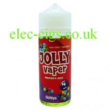 image shows a bottle of Skittys 100 ML E-Liquid from Jolly Vaper