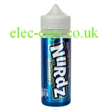 Image shows a bottle of Nurdz Blueberry Flavour 100 ML E-Liquid
