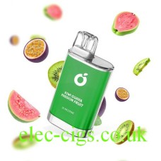 This is a stylised image of the OC Bar Disposable Vape Kiwi Guava Passion Fruit