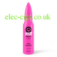image shows a bottle of Riot Squad 50 ML E-Liquid Pink Grenade