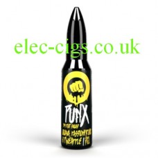 image shows a bottle of Riot Squad PunX 50 ML E-Liquid Guava Passion fruit and Pineapple