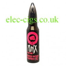image shows a bottle of Riot Squad PunX 50 ML E-Liquid Strawberry Raspberry and Blueberry
