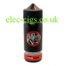 image shows a large bottle of Ruthless E-Liquid 100 ML Red