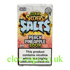 Sour Shockers 10ML Nicotine Salt E-Liquid: Peach Pineapple Sour