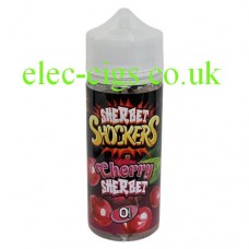 image shows a bottle of Sherbet Shockers 100 ML E-Liquid: Cherry Sherbet