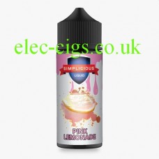 image shows a bottle of Simplicious Pink Lemonade 100ML E-Liquid 