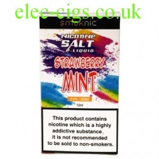 Strawberry Mint 20 MG Nicotine Salt E-Liquid from Smoknic Strawberry Mint 20 MG Nicotine Salt E-Liquid from Smoknic