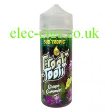 Image shows a bottle of Sub Tropic Frooti Tooti Grape Gummies 100 ML E-Liquid