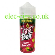 image shows a bottle of Sub Tropic Frooti Tooti Guava Rubicana 100 ML E-Liquid