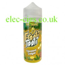 Image shows a bottle of Sub Tropic Frooti Tooti Pineapple Delight 100 ML E-Liquid