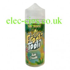 Image shows a bottle of Sub Tropic Frooti Tooti: Tutti Fruitti 100 ML E-Liquid