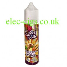 Passion Fruit, Pineapple and Cool Mango 50 ML E-Liquids from the Sweet Tooth Range